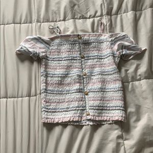 Multicolor ruffle Abercrombie and Fitch top